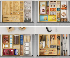 ORGANIZADOR "VALSEN" MODULAR RECTANGULAR ALARGADO ALTO "S" DE BAMBOO #1 - tienda online