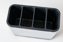 ESCURRIDOR DE CUBIERTOS DE ACERO CON INTERIOR REMOVIBLE PASTICO