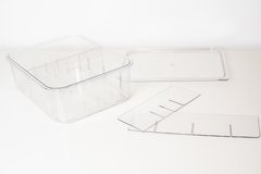 MAXI CAJA "CLEAR" CON TAPA Y DIVISIONES REMOVIBLES - comprar online