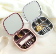 ALHAJERO/JOYERO "JOY" MINI CON ESPEJO Y DIVISIONES - Marian Todo Organizado