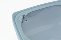 CONTENEDOR HERMETICO SILICONA CON TAPA Y VISOR RESPIRADOR GRIS "M" en internet