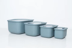 CONTENEDOR HERMETICO SILICONA CON TAPA Y VISOR RESPIRADOR GRIS "M" en internet