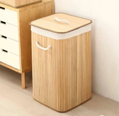 ORGANIZADOR "MALAGA" LAUNDRY NATURAL CON LIENZO DE BAMBOO CUADRADO en internet