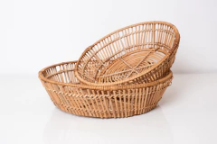 CENTRO DE MESA / BANDEJA "MILY" "L" DE FIBRAS NATURALES - comprar online