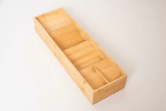 ORGANIZADOR DE CUBIERTOS ANGOSTO "VALSEN" DE BAMBOO 5 DIVISIONES