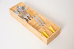 ORGANIZADOR DE CUBIERTOS ANGOSTO "VALSEN" DE BAMBOO 5 DIVISIONES