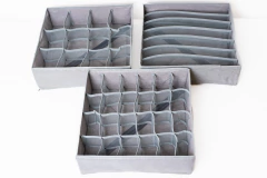 SET X 3 ORGANIZADORES "FIKA" PARA ROPA INTERIOR Y MEDIAS