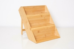 ORGANIZADOR ESCALERITA “VALSEN” 3 ESTANTES BAMBOO CON PARANTE