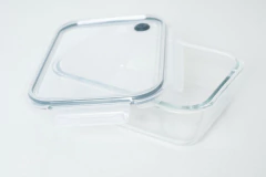 CONTENEDOR "CUCINA" DE VIDRIO “M” CON BORDE AZUL #2 - Marian Todo Organizado