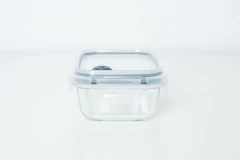 CONTENEDOR "CUCINA" DE VIDRIO "S" CON BORDE AZUL #2 - tienda online