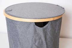 CESTO LAUNDRY REDONDO DE TELA "PERSA" CON TAPA PARA ROPA en internet