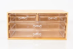 CAJONERA "ISABELLA BEAUTY" DE BAMBOO CON CAJONES DE ACRILICO "XL" - comprar online