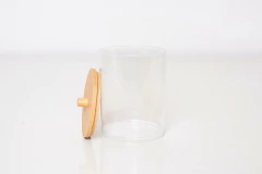 ORGANIZADOR "ISABELLA BEAUTY" PORTA HISOPOS / ALGODON "S" CON TAPA DE BAMBOO