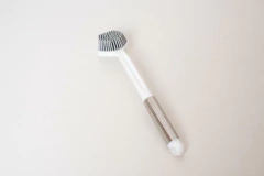 CEPILLO SILICONA GRIS CON MANGO ACERO COCINA/LAVADERO #1 - comprar online
