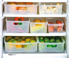 ORGANIZADOR / BANDEJA RATAN M PLASTICA CON ASAS TRANSPARENTE MULTIUSO "M" - comprar online