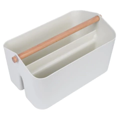 ORGANIZADOR DE PLASTICO "NANY" PREMIUM CON MANIJA DE MADERA