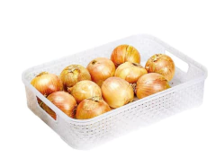 ORGANIZADOR / BANDEJA RATAN L PLASTICA CON ASAS TRANSPARENTE MULTIUSO "L"