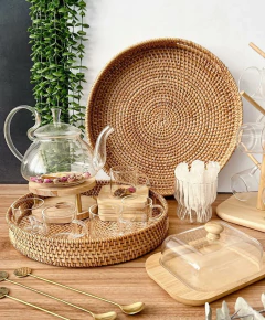 BANDEJA REDONDA "JAKARTA" REDONDA "S" CON ASAS