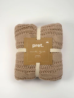 MANTA TEJIDA "MARIAN PRET" PARA SILLON O PIE DE CAMA - comprar online