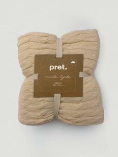 MANTA TEJIDA "MARIAN PRET" PARA SILLON O PIE DE CAMA - Marian Todo Organizado