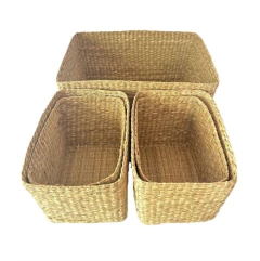 CESTAS /CANASTOS RECTANGULARES "LEAH" DE YUTE MEDIANO en internet