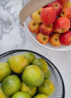 CANASTO "ZABELLE" REDONDO CON MANIJA DE BAMBOO