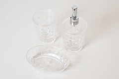 DISPENSER DE ACRILICO "ROMBOS" PARA BAÑO