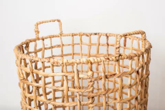 CANASTO "MARTINIQUE" REDONDO ALTO CON MANIJA GRANDE - Marian Todo Organizado