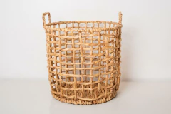 CANASTO "MARTINIQUE" REDONDO ALTO CON MANIJA GRANDE - comprar online