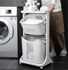 CARRITO ORGANIZADOR "LAUNDRY" 2 CANASTOS - comprar online