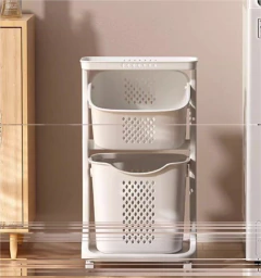 CARRITO ORGANIZADOR "LAUNDRY" 2 CANASTOS - tienda online