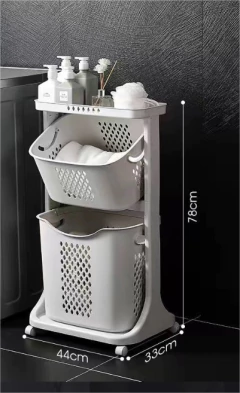 Imagen de CARRITO ORGANIZADOR "LAUNDRY" 2 CANASTOS