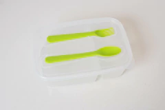 VIANDA "ALEXA" PLASTICA CON CUBIERTOS