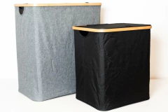 CESTO LAUNDRY DE TELA "PERSA" CON TAPA PARA ROPA - Marian Todo Organizado