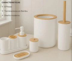 COMBO X 8 PIEZAS NORDICO "ALMA" PARA BAÑO - tienda online