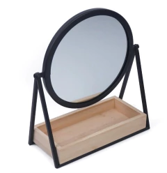ESPEJO "MIRROR" NORDIC BLACK CON BASE DE BAMBOO