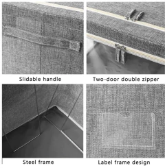 BOX DE ALMACENAMIENTO #5 "REMI" CAJA PLEGABLE DE TELA 66 LTS "S"