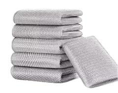 PAÑO PLATEADO DOBLE CARA HILO DE PLATA - Marian Todo Organizado