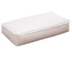 CAJA DE TELA BAJO CAMA "AMI" CON VENTANA TRANSPARENTE "L" - Marian Todo Organizado