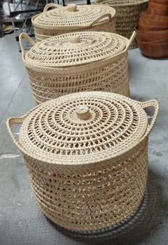 CANASTO "BANGLADESH" CON ASAS Y TAPA "L" - comprar online