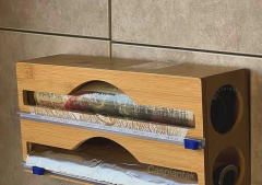 PORTA ROLLOS DOBLE FILM / ALUMINIO DE BAMBOO