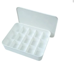 CAJA ORGANIZADORA CON TAPA PLÁSTICA 15 DIVISIONES MEDIANA - comprar online