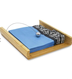 SERVILLETERO DE BAMBOO VALSEN CON BOLITA METALICA