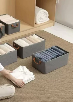 Imagen de CAJA PLEGABLE TELA "MALKA" CON MANIJA "XL"