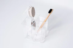 ORGANIZADOR "CLEAR"GIRATORIO DE ACRILICO CUADRADO 4 COMPARTIMIENTOS - comprar online