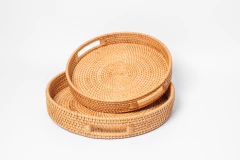 BANDEJA REDONDA "JAKARTA" REDONDA "L" CON ASAS - comprar online