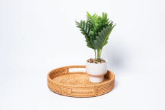 BANDEJA REDONDA "JAKARTA" REDONDA "S" CON ASAS - tienda online