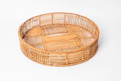 BANDEJA REDONDA "MILY" DE FIBRAS NATURALES "L" - Marian Todo Organizado