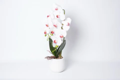 PLANTA ARTIFICIAL "JULIANA" CON MACETA DE CERÁMICA BLANCA - comprar online