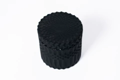 CARAMELERA RUSTICA CILINDRICA NEGRA “L” CON TAPA NEGRA